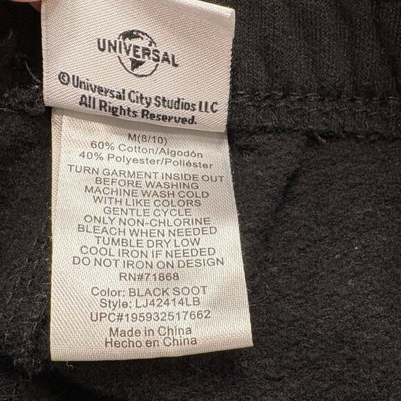 Universal Wicked Womens Size M Jogger Sweatpants Elphaba Glinda Black Sparkle - Picture 8 of 16